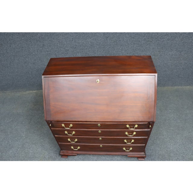 Chippendale Henkel Harris Mahogany Chippendale Secretary Desk With Fitted Interior For Sale - Image 3 of 17