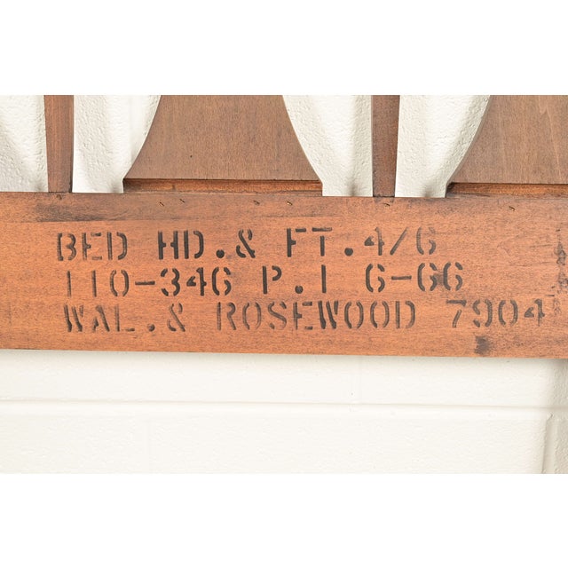 Kent Coffey Perspecta Mid-Century Modern Sculpted Walnut and Rosewood Queen Size Headboard, 1960s For Sale - Image 10 of 11