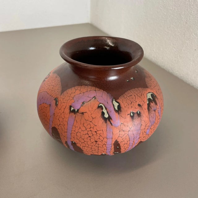 German Pottery Vase Objects from Steuler Ceramics, 1970s, Set of 2 For Sale - Image 13 of 18