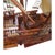 Large Handcrafted Wooden Three-Masted Sailing Ship Model With Cloth Sails For Sale - Image 4 of 12