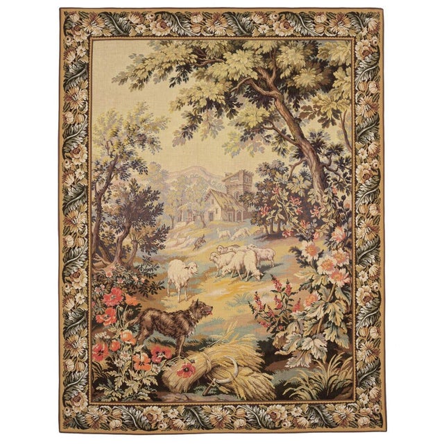 This tapestry is after a design by J. B Oudry (1686-1755), inspired by the theme of the Four Seasons. Oudry was the...