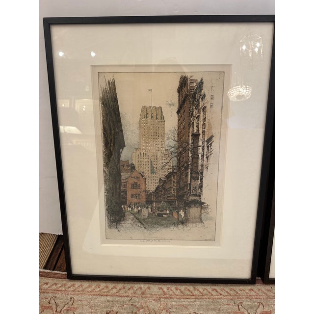 Pair of etchings signed by Austro-Hungarian artist Luigi Kasimir (1881-1962), born in Slovenia and famed for his...