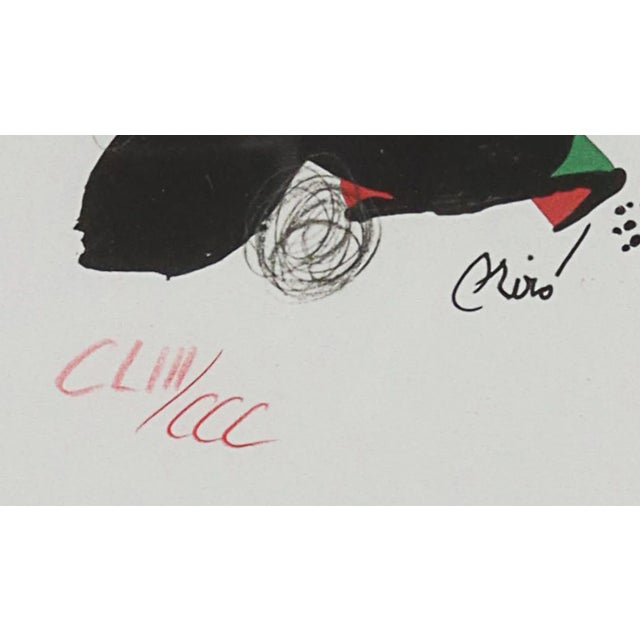 Abstract Original Signed Joan Miró "La Melodie Acide" Modernist Framed Lithograph For Sale - Image 3 of 5