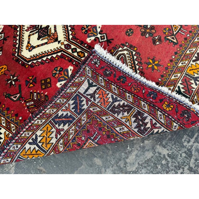 Textile Vintage Hand Knotted Tribal Runner Rug For Sale - Image 7 of 7