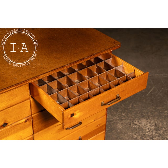 Mid-Century 12-Drawer Drafting & Parts Cabinet For Sale - Image 11 of 14