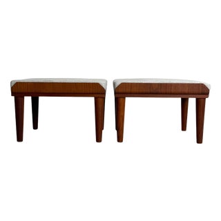 Danish Teak Stools, 1960s, Set of 2 For Sale