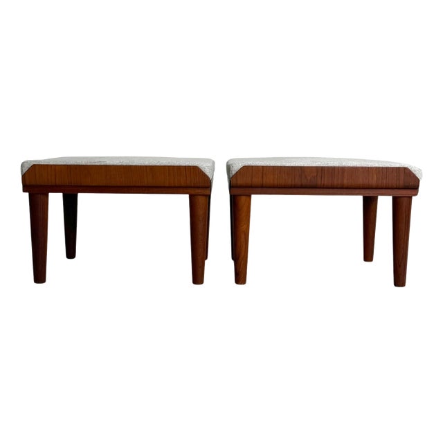 Danish Teak Stools, 1960s, Set of 2 For Sale