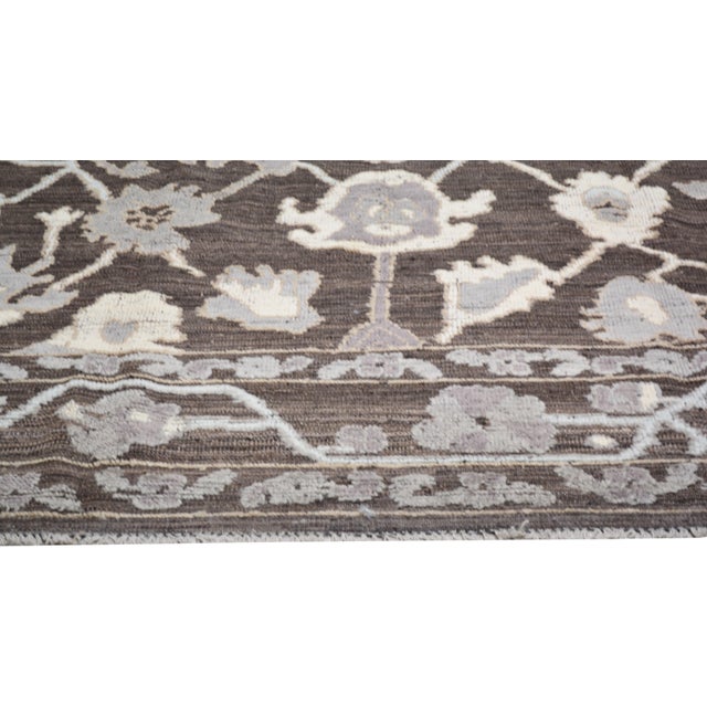 Oushak Hand Knotted Wool Rug, 9'4"x12'4" For Sale - Image 4 of 6