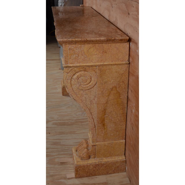 French 19th Century Antique Empire Style Trets Marble Mantel For Sale - Image 3 of 15