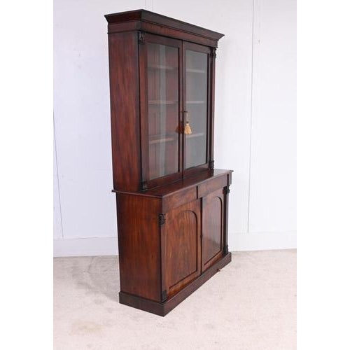 Victorian Glazed Mahogany Library Bookcase, 1840s For Sale - Image 12 of 15