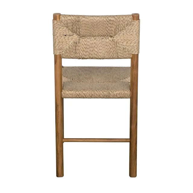 Noir NOIR Franco Side Chair, Teak with Synthetic Woven For Sale - Image 4 of 6