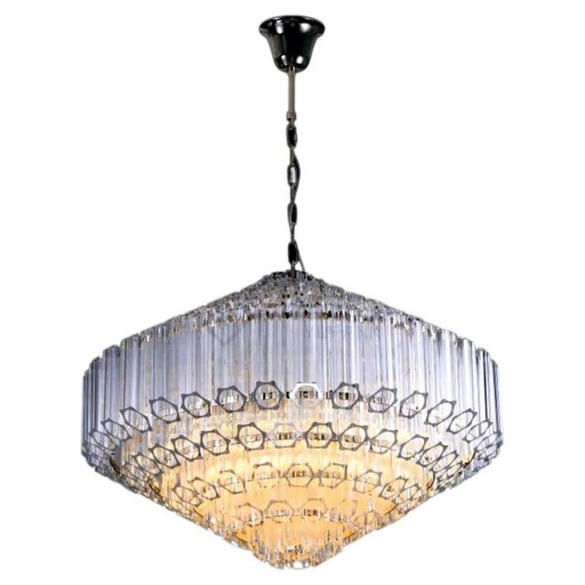 Metal Collection Iceberg Chandelier in Metal and Glass by Jago For Sale - Image 7 of 7