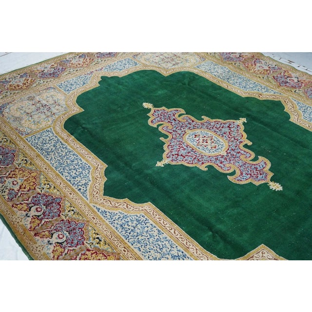 Vintage Kerman Rug 9'1'' X 12'3'' For Sale - Image 9 of 11