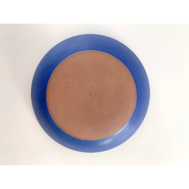 Electric Blue Artisan Ceramic Bowl by Dina No For Sale - Image 10 of 11