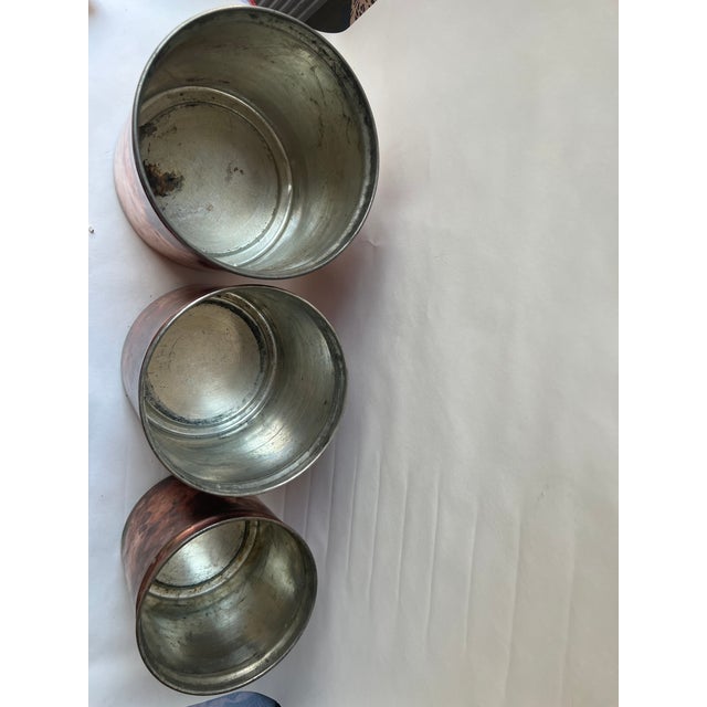 Vintage Copper Canister Containers- Set of 3 For Sale - Image 10 of 13