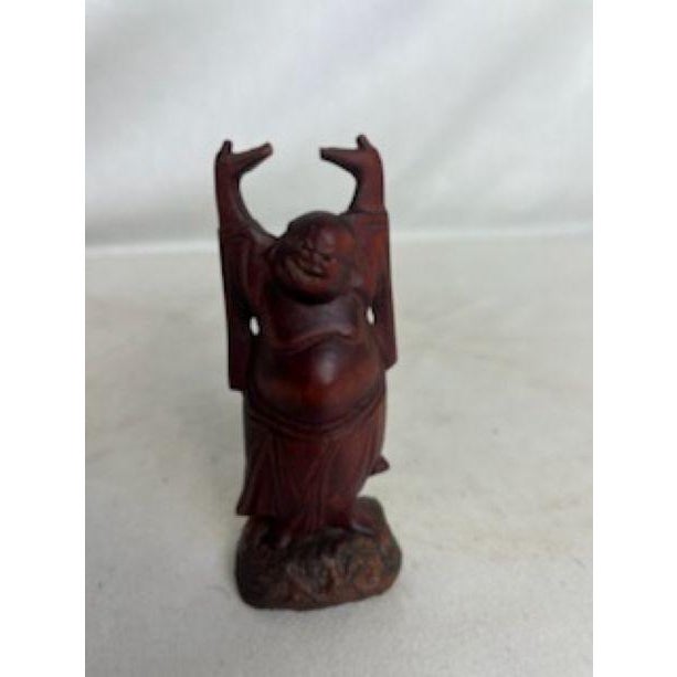 1960s 1960s Carved Wood Happy Buddha For Sale - Image 5 of 10