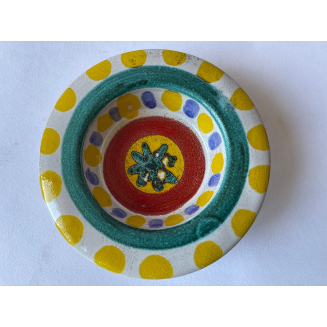 Giovanni Desimone Italian 1960's Giovanni DeSimone Decorative Pottery Dish For Sale - Image 4 of 6