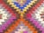 1960s Colorful Organic Wool Handmade Turkish Boho Kilim Rug For Sale - Image 10 of 12