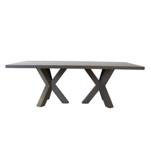 Worlds Away Matthew Izzo Home - Haines 86" Rectangular Smoke Gray Minimalist Dining Table For Sale - Image 4 of 4