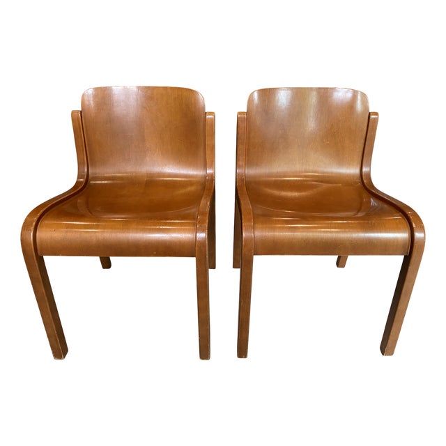 Scandinavian Style Mito Chairs by Carlo Bartoli for Tisettanta, 1970s, Set of 2 For Sale