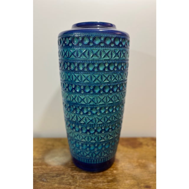 Rimini Blue Floor Vase by Bodo Mans for Bay Keramik, 1960s For Sale - Image 6 of 6