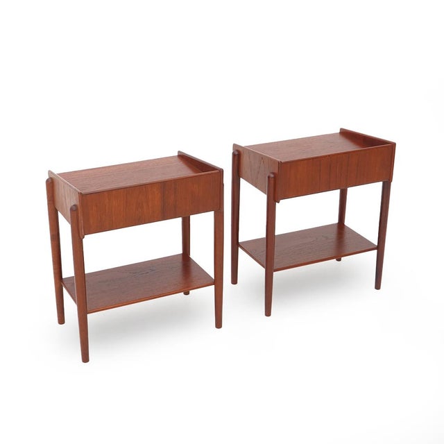 Bedside Tables by Børge Mogensen for Soborg Mobler, 1950s, Set of 2 For Sale - Image 15 of 15