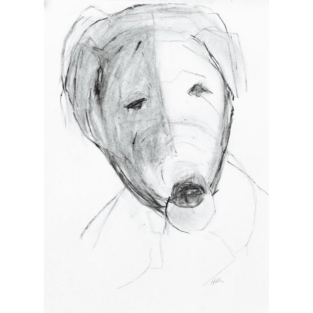Contemporary "Terrier Dog Portrait" Contemporary Modern Drawing by Martha Holden For Sale - Image 3 of 4
