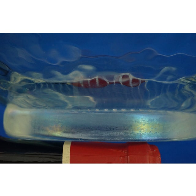 Vintage Centerpiece Emptier in Iridescent Murano Glass with Leaf by Alfredo Barbini, 1950s For Sale - Image 8 of 18