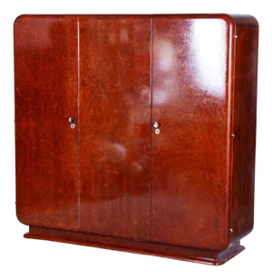 Art Deco Wardrobe in Mahogany attributed to J. Halabala for Up Zavody, Czech, 1920s