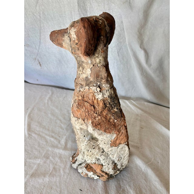 Early 20th Century Terracotta Dog Garden Statue For Sale - Image 10 of 13