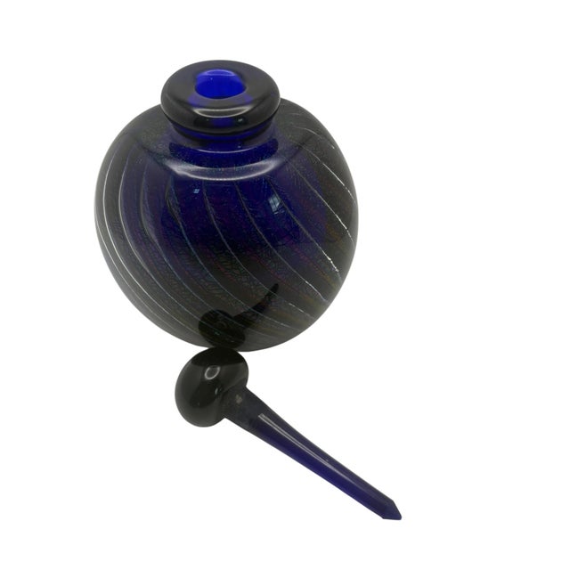 1980s Robert Eickholt Dichroic Art Glass Scent Bottle For Sale - Image 5 of 11