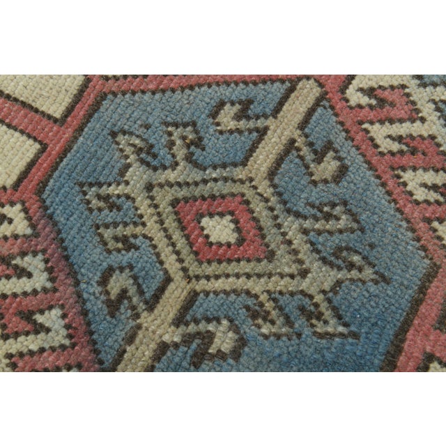 1970s Vintage Turkish Oushak Handmade Wool Cotton Pink Area Rug For Sale In San Francisco - Image 6 of 12