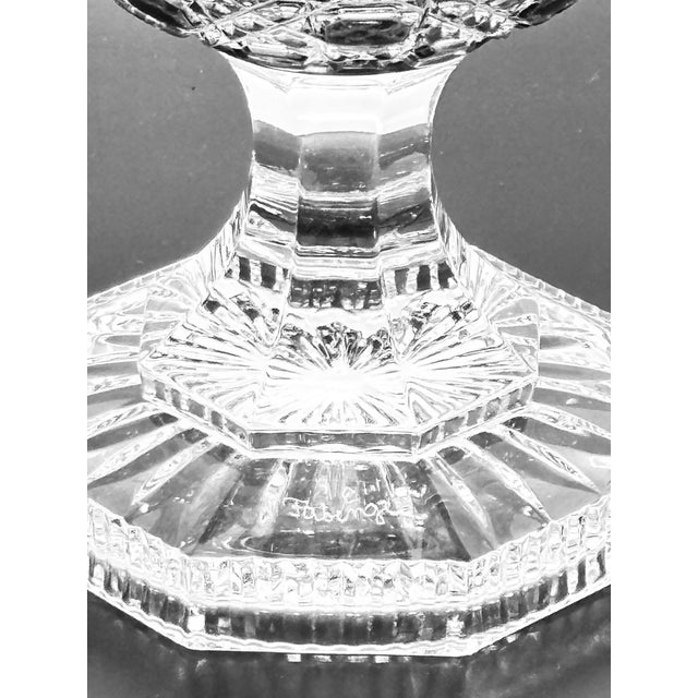 Revival Imperial Ruby Crystal Egg, Bonbonniere, Candy Dish Etched Base With "Faberge" With Original Presentation Box & Certificate For Sale - Image 16 of 18
