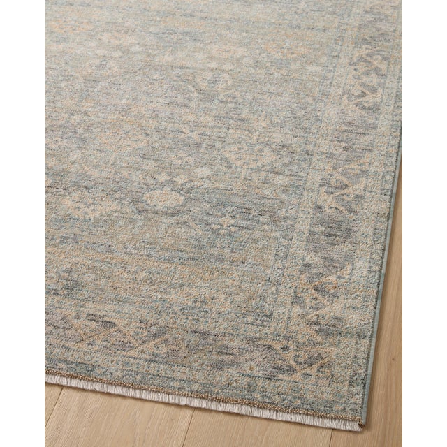 Textile Angela Rose x Loloi Blake Rug Sky / Beige 18" x 18" Sample Rug For Sale - Image 7 of 9