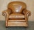 Comfortable Pair of Antique Chesterfield Victorian Brown Leather Club Armchairs For Sale - Image 4 of 17