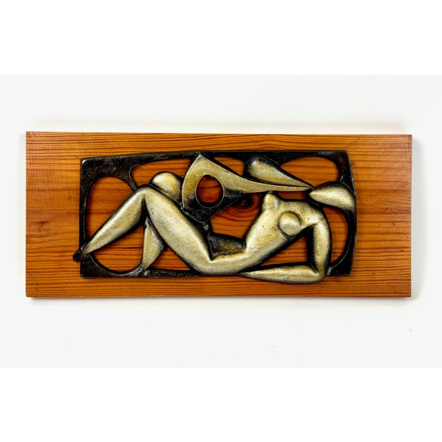 Goldenrod Mid-Century Czech Wall Relief in Aluminium, 1950s For Sale - Image 8 of 8