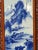 Chinese Vintage Lg Chinese Blue and White Porcelain Wood Panel Wall Hanging 49" H For Sale - Image 3 of 7