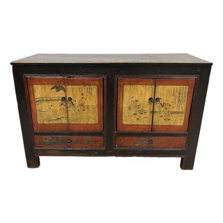 Early 20th Century Antique Chinese Mongolia Twin Cabinet/Buffet Table, Sideboard For Sale