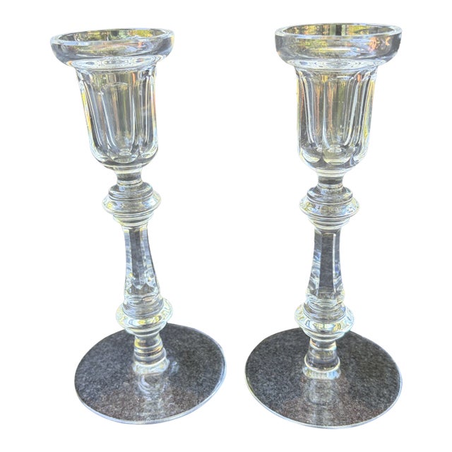 Waterford Crystal Candlesticks "Kenmare" a Pair For Sale