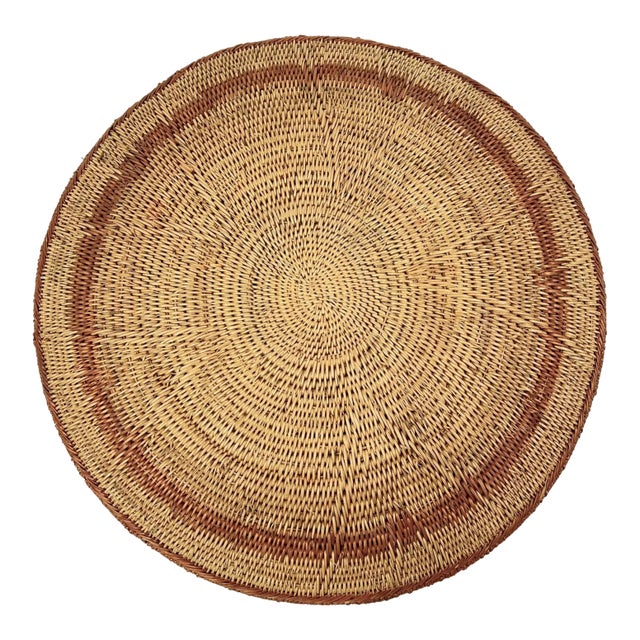 Early 20th Century Makenge Wedding Basket 15 Inch Zambia MATTER COLLECTION For Sale