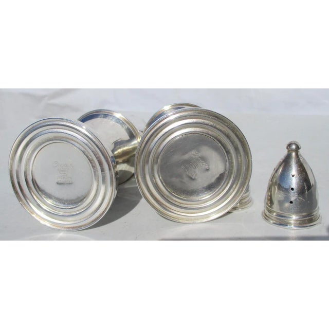 Crown Silver Salt and Pepper Set - a Pair For Sale In New York - Image 6 of 7