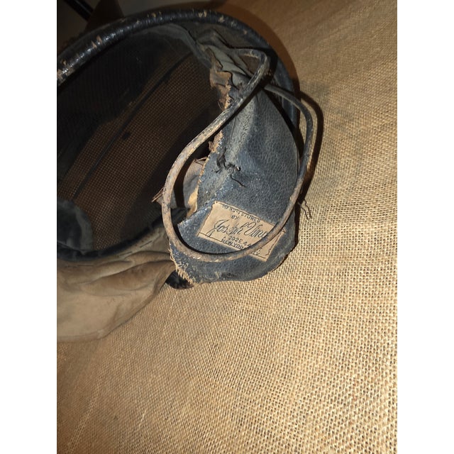 Black Joseph Vince Antique Fencing Helmet For Sale - Image 8 of 12