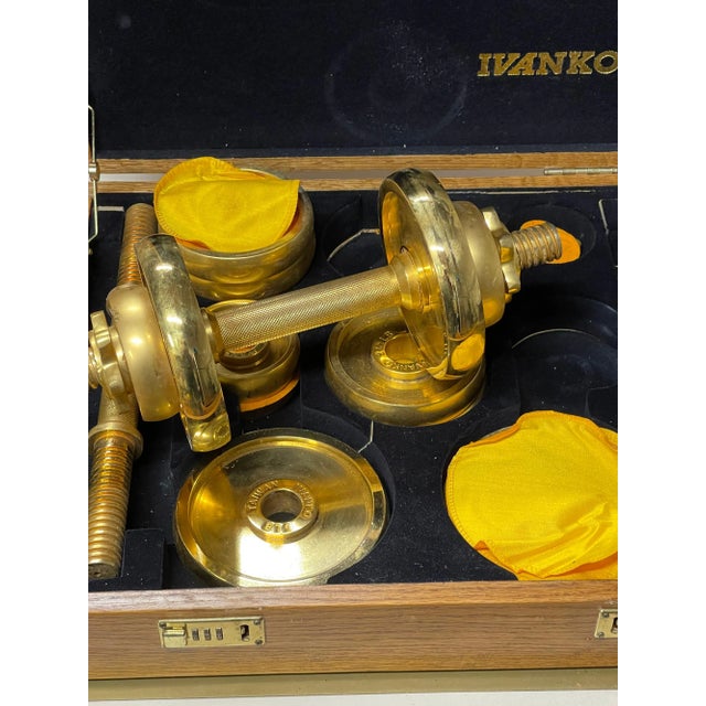 Ivanko 1980’s Ivanko 22 Karat Gold Plated Weight Set For Sale - Image 4 of 13