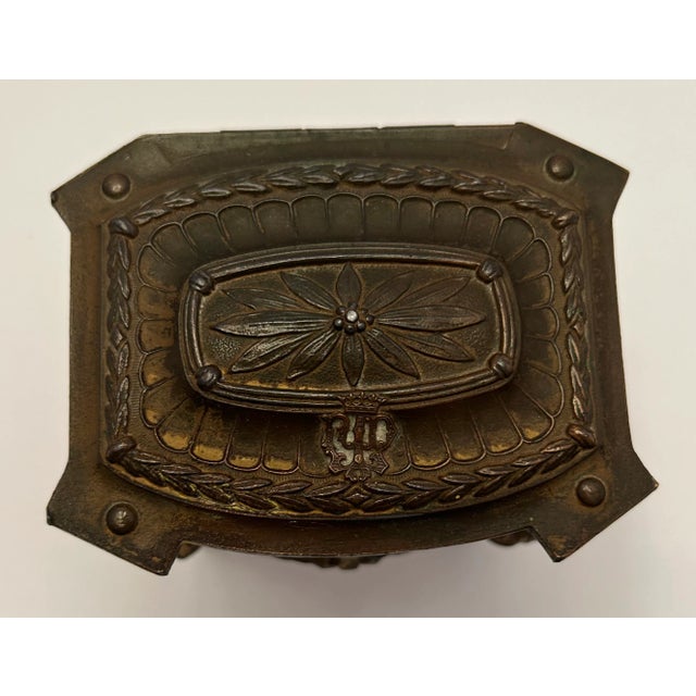 Antique De’pose’ 268 French Bronze Jewelry Box For Sale In Greenville, SC - Image 6 of 12