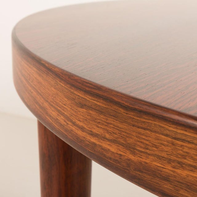 Mid-Century Danish Round Rosewood Extendable Table attributed to Feldballes Møbelfabrik, 1960s For Sale - Image 12 of 15