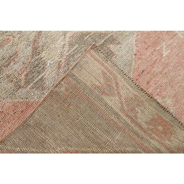 Textile 1970s Vintage Handmade Wool Cotton Orange Runner Rug For Sale - Image 7 of 11