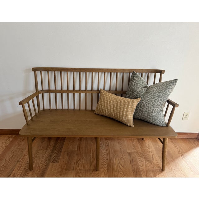A beautiful interpretation of classic Windsor-style seating, the Four Hands Aspen Bench draws inspiration from postwar...