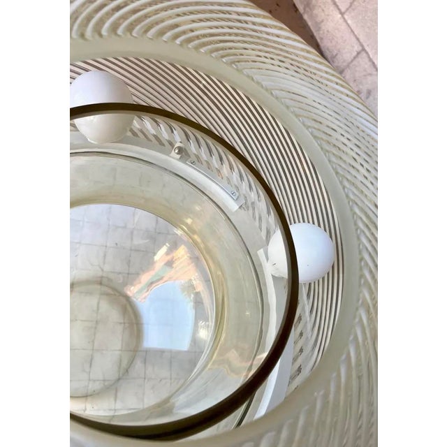 Vintage Italian Stacked Glass Lamps With Built in Vase For Sale - Image 12 of 12