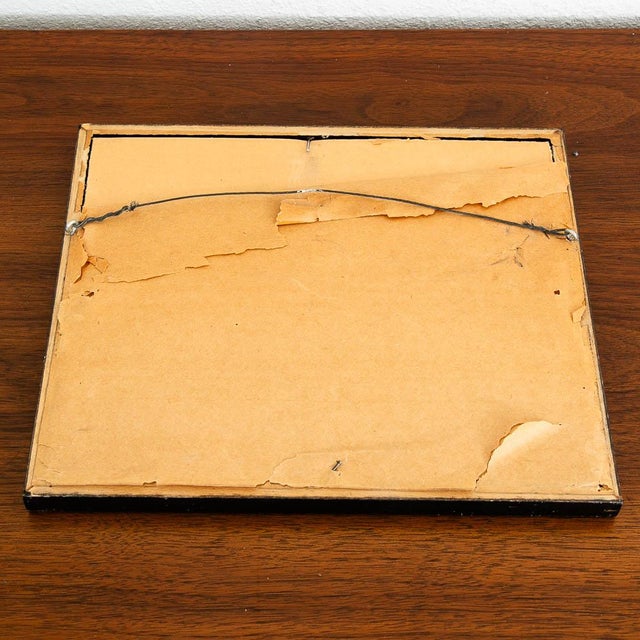 Paper Mid Century Modern Abstract Form Block Print George Constant Black Ink Signed For Sale - Image 7 of 9