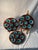 Vintage French Vallauris Majolica Oyster Plate Brown Blue Mid Century Seafood Platters-3 Plates For Sale - Image 4 of 11